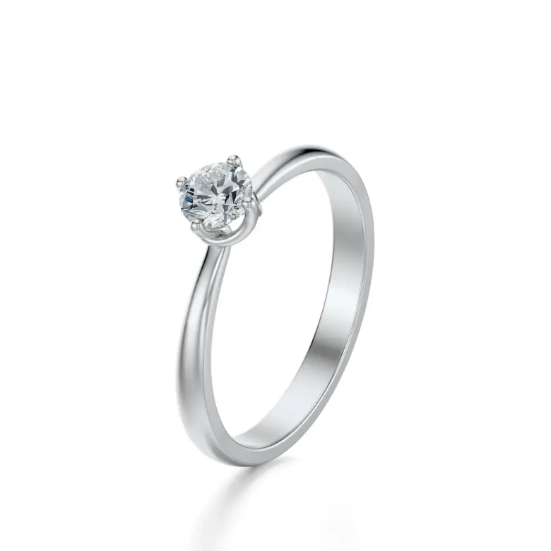 Pierścionek z białego złota z diamentem AJPZ_066